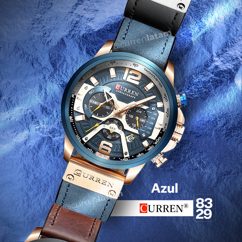 ¡Oferta VIP! - Reloj Curren  Cronografo Cuero - ¡Correr! ¡Últimas unidades disponibles!🏃