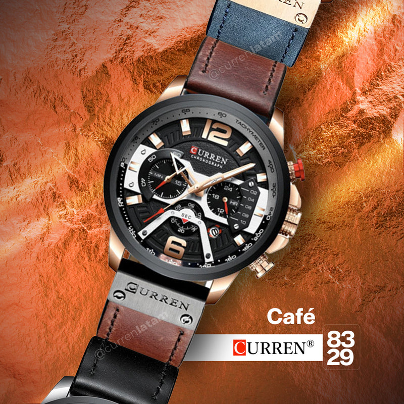 ¡Oferta VIP! - Reloj Curren  Cronografo Cuero - ¡Correr! ¡Últimas unidades disponibles!🏃