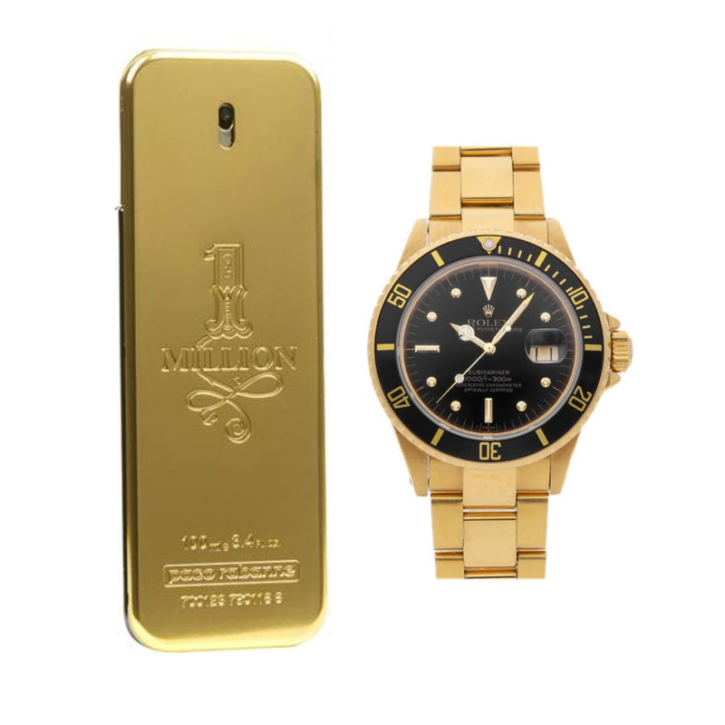 Faltam apenas 3 horas para o fim da promoção!" - ⏳KIT PERFUME ONE MILLION+ROLEX SUBMARINER - 🏃