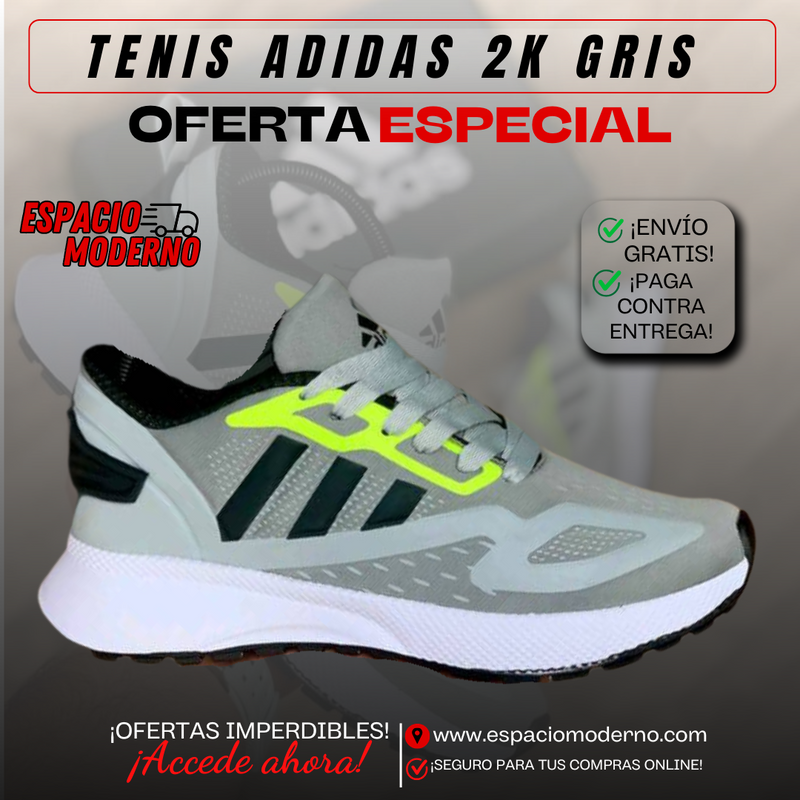 ¡Descuento imperdible!💥-Tenis Adidas 2K Gris Caballero- ¡Últimas unidades!