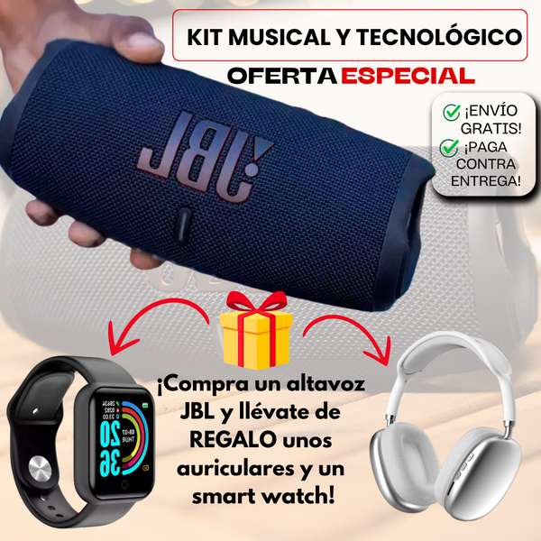 PARLANTE JBL + REGALO AUDIFONO Y SMART WATCH-🚨¡ÚLTIMO DÍA DE PROMOCIÓN!⏳